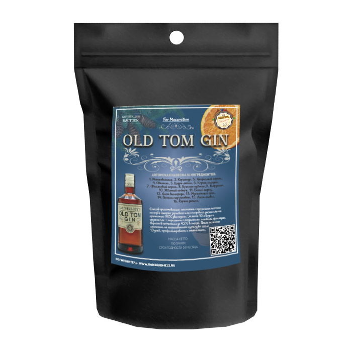 Коллекция настоек на 3 л  Джин "OLD TOM GIN"